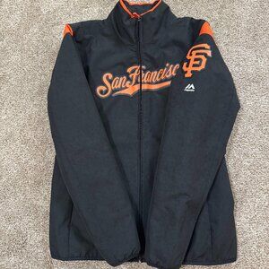 Women's San Francisco Giants Majestic Black On-Field Thermal Jacket